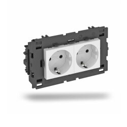 OBO Steckdose SCHUKO STD-D0C8 RW2 0° 2fach