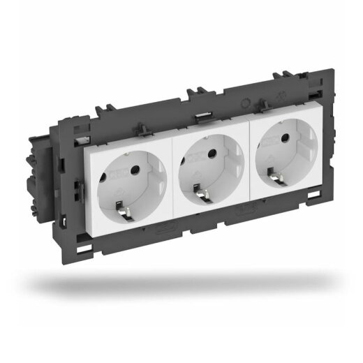 OBO Steckdose SCHUKO STD-D0C8 RW3 0° 3fach