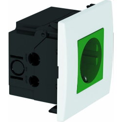 OBO Steckdoseneinheit SDE-RW D0GN1 Modul 45 1fach 84x84x59mm