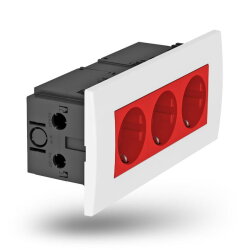 OBO Steckdoseneinheit SDE-RW D0RT3 Modul 45 3fach...
