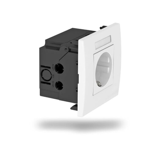 OBO Steckdoseneinheit SDE-RW D0RW1B Modul 45 1fach reinweiss