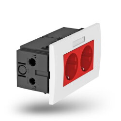 OBO Steckdoseneinheit SDE-RW D0RT2B Modul 45 2fach...