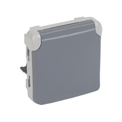 Legrand Steckdose 69575 1fach FR AP Plexo IP44 grau