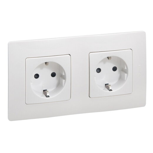 Legrand SCHUKO-Steckdose 664746 Niloe 2fach weiss