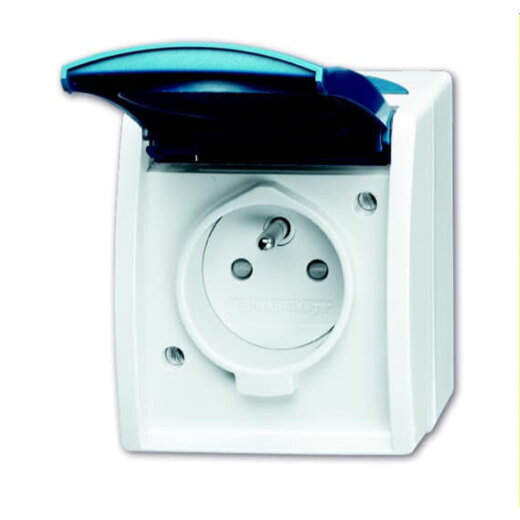 Busch-Jaeger Steckdoseneinsatz 23 MWKS-53-504 ocean, grau/blaugrün