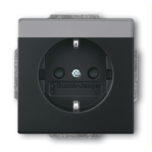 Busch-Jaeger Steckdoseneinsatz SCHUKO 20 EUCNB-885, schwarz matt