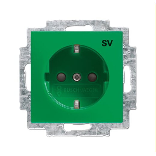 Busch-Jaeger Steckdose SCHUKO 20 EUCB-13-914-10 eBs SV, grün