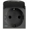 Bticino SCHUKO-Steckdose Klappdeckel anthrazit