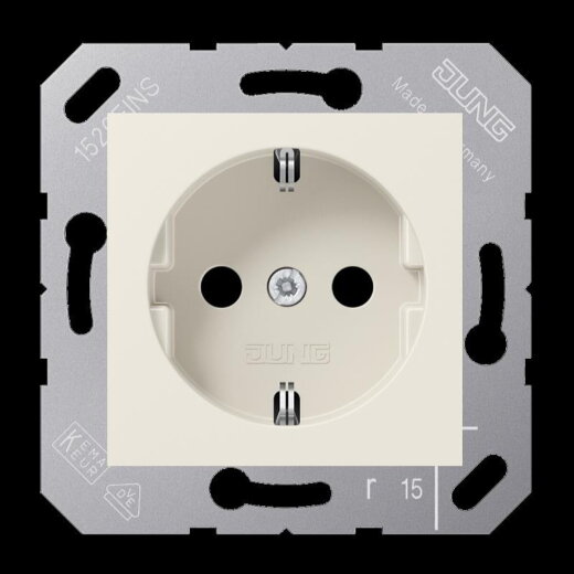 Jung SCHUKO Steckdose, 16 A 250 V ~, SAFETY+, Thermoplast, 50 x 50 mm, weiß CD5120BFKI