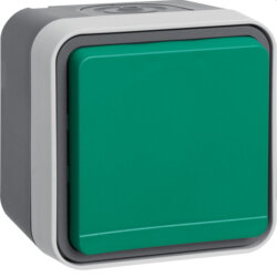 Berker Steckdose SCHUKO Klappdeckel grau/bedruckt W.1...