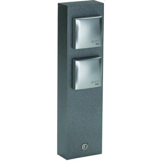 Albert Leuchten Steckdosensäule LB18 Aluguss anthrazit 2 Steckdosen 624400