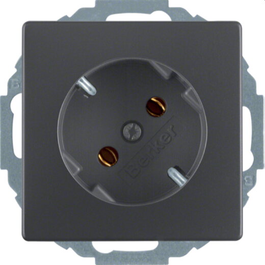 Berker Steckdose SCHUKO 47276086 anthrazit samt 47276086