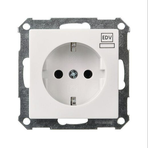 ELSO Steckdoseneinsatz 265104 bedruckt EDV 16A JOY reinweiß