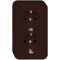 ELSO AP-Steckdose 395402 2fach 16A CONTURA braun