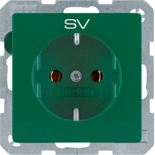 Berker Steckdose SCHUKO 47436003 grün samt 47436003