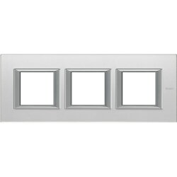 Bticino Rahmen 3fach Horizontal Glas Spiegeln