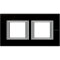 Bticino Rahmen 2fach horiz. Glas schwarz
