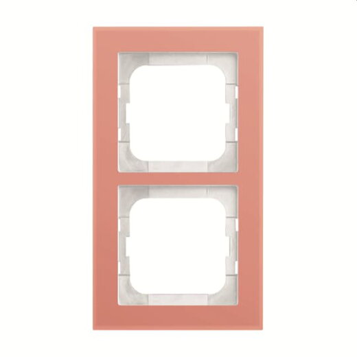 Busch-Jaeger Abdeckrahmen 1722-227 2fach, Glas koralle