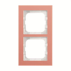 Busch-Jaeger Abdeckrahmen 1722-227 2fach, Glas koralle