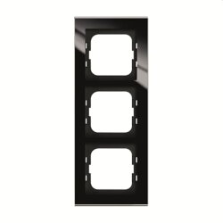 Busch-Jaeger Abdeckrahmen 1723-245 3fach, Glas schwarz