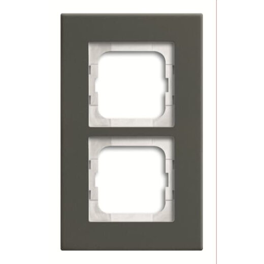 Busch-Jaeger Abdeckrahmen 1722-815 2fach, Porzellan anthrazit
