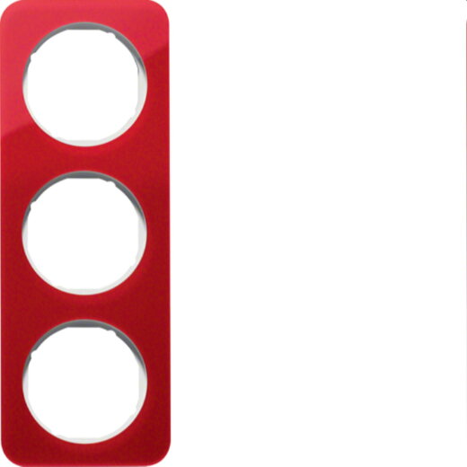 Berker Rahmen 10132349 rot transp/polarweiss glänz 10132349