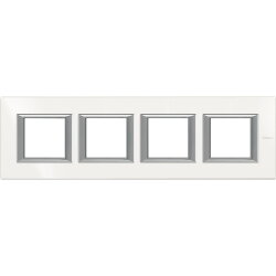 Bticino Rahmen HA4802M4HHD weiss alu