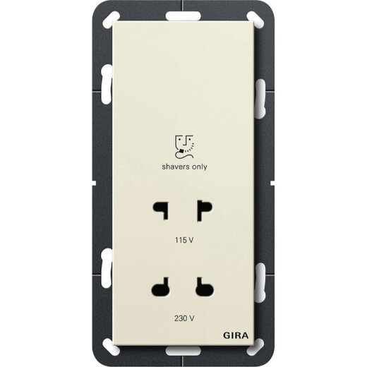 Gira Rasiersteckdose 282001 BS System 55 cremweiss 282001
