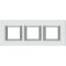 Bticino Rahmen HA4802M3HVKA 3fach horiz. Glas Kristall