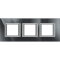 Bticino Rahmen HA4802M3HHS 3fach BLACK ALU horizontal