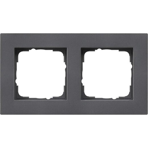 Gira Abdeckrahmen 0212235 2fach flach E2 anthrazit 0212235