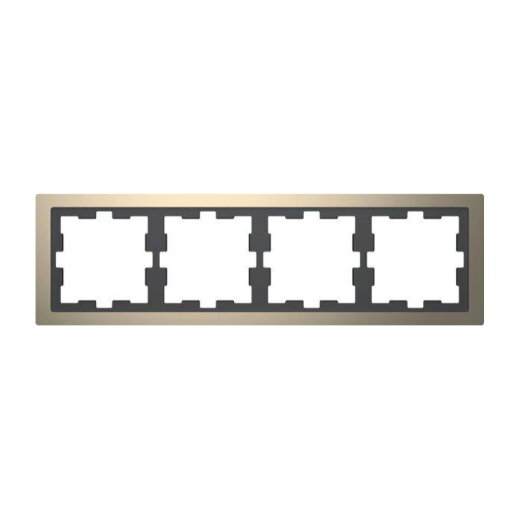 Merten Metallrahmen D-Life 4fach Nickelmetallic