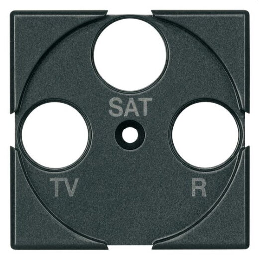 Bticino Zentralplatte TV/FM/SAT anthrazit