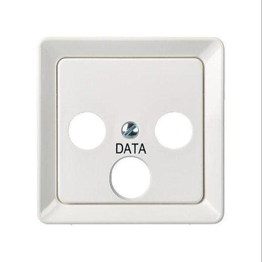 ELSO Zentralplatte 503674 Antennensteckd. 3Loch reinweiß