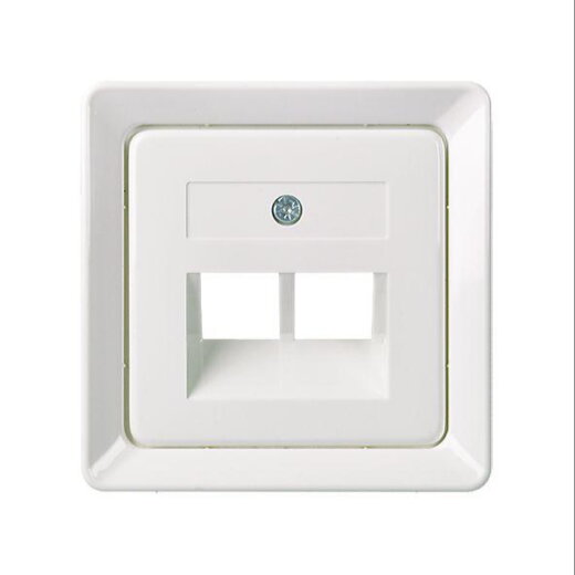 ELSO Zentralplatte 503664 für 2xRJ45 reinweiß