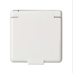 ELSO Zentralplatte 223144  Steckdose  Klappdeckel rw