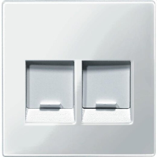 Merten Zentralplatte MEG4562-0319 2fach polarweiss glaenzend