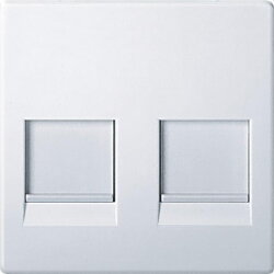 Merten Zentralplatte MEG4562-0325 2fach aktivweiss glaenzend