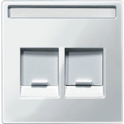 Merten Zentralplatte MEG4564-0319 2fach polarweiss glaenzend