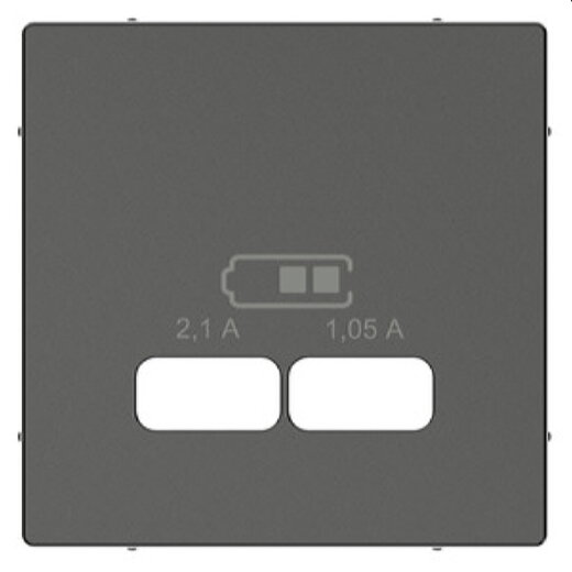 Merten Zentralplatte USB-Ladestationeins. anthrazit