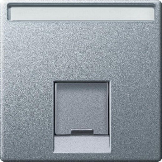 Merten Zentralplatte MEG4573-0460 1fach aluminium System M