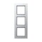 Jung Rahmen 3fach, Thermoplast lackiert, A 550, aluminium A5583BFAL