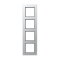 Jung Rahmen 4fach, Thermoplast lackiert, A 550, aluminium A5584BFAL