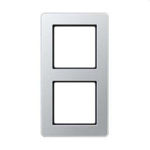 Jung Rahmen 2fach, Thermoplast lackiert, A FLOW, aluminium AF582BFAL