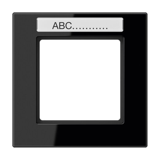 Jung Rahmen 1fach, mit Schriftfeld, Thermoplast, A CREATION, schwarz AC581BFNASW