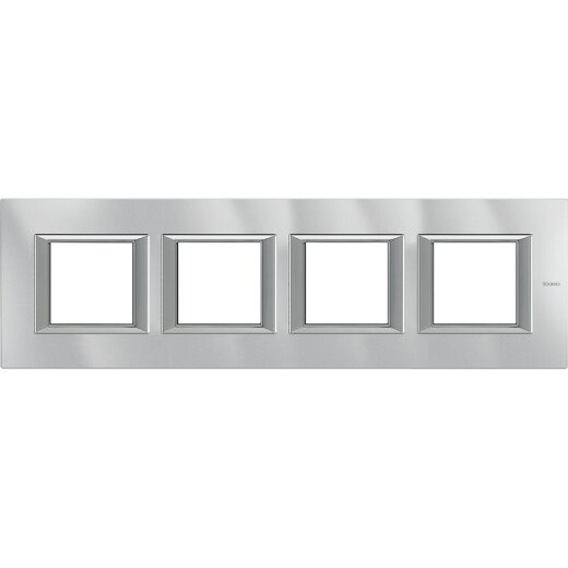 Bticino Rahmen HA4802M4HHC 4fach GREY ALU horizontal