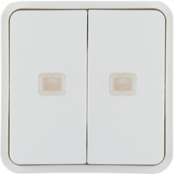 Berker Wippe 2fach mit zwei Linsen polarweiss 30863552