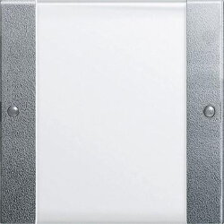 Gira Set 0213126 1fach mit Beschriftungsfeld Alu