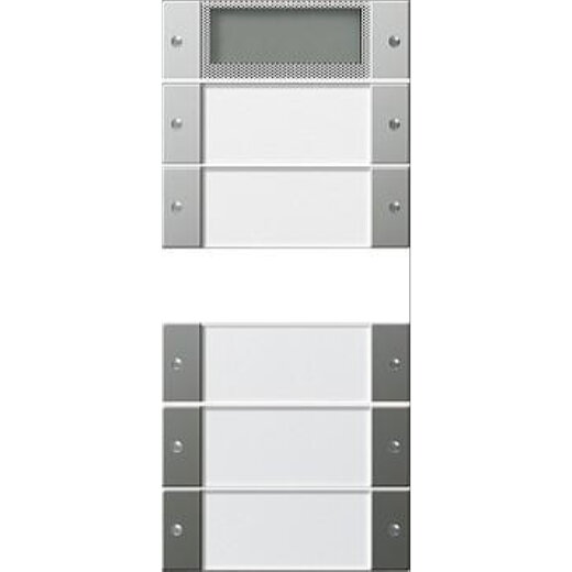 Gira Set 2145600 5fach Plus BSF 55 Klar/Edelstahl