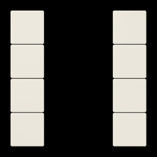 Jung Tastensatz 4fach, F50, Serie LS, weiß LS504TSA
